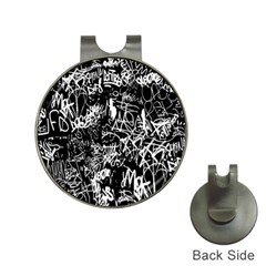 Graffiti Abstract Collage Print Pattern Hat Clips With Golf Markers