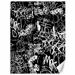 Graffiti Abstract Collage Print Pattern Canvas 36  X 48 