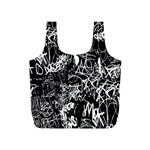 Graffiti Abstract Collage Print Pattern Full Print Recycle Bag (S) Back