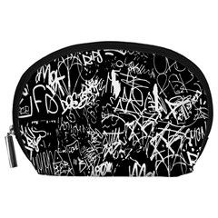 Graffiti Abstract Collage Print Pattern Accessory Pouch (large) by dflcprintsclothing