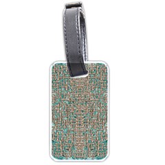 Sterling Silver And A Flow Of Japanese Kanji Inspiration Luggage Tag (one Side) by pepitasart