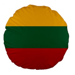 Lithuania Flag Large 18  Premium Flano Round Cushions by FlagGallery