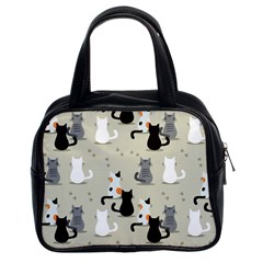 Cute Cat Seamless Pattern Classic Handbag (two Sides)