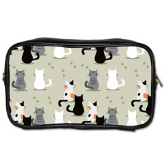 Cute Cat Seamless Pattern Toiletries Bag (one Side)