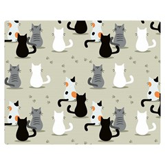 Cute Cat Seamless Pattern Double Sided Flano Blanket (medium)  by Vaneshart