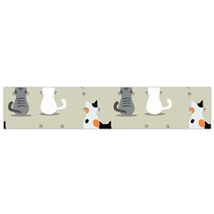 Cute Cat Seamless Pattern Small Flano Scarf