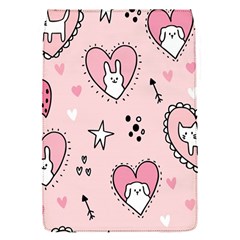 Cartoon Cute Valentines Day Doodle Heart Love Flower Seamless Pattern Vector Removable Flap Cover (S)
