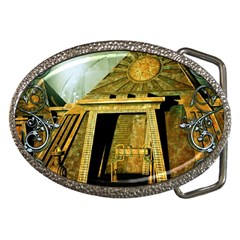 Awesome Steampunk Pyramid In The Night Belt Buckles by FantasyWorld7