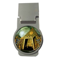 Awesome Steampunk Pyramid In The Night Money Clips (round)  by FantasyWorld7