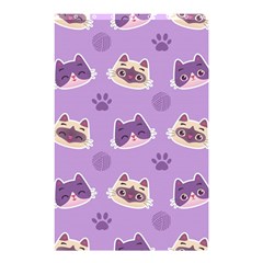 Cute Colorful Cat Kitten With Paw Yarn Ball Seamless Pattern Shower Curtain 48  X 72  (small)  by Vaneshart