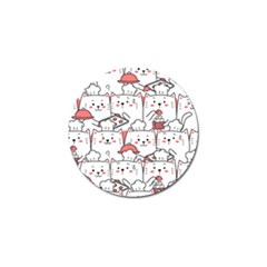 Cute Cat Chef Cooking Seamless Pattern Cartoon Golf Ball Marker (10 Pack) by Vaneshart