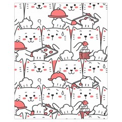 Cute Cat Chef Cooking Seamless Pattern Cartoon Drawstring Bag (small)