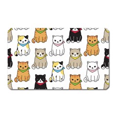 Cat Kitten Seamless Pattern Magnet (Rectangular)