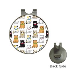 Cat Kitten Seamless Pattern Hat Clips with Golf Markers