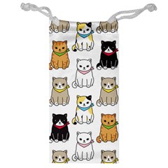 Cat Kitten Seamless Pattern Jewelry Bag