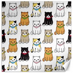 Cat Kitten Seamless Pattern Canvas 20  x 20 