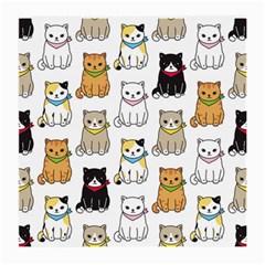 Cat Kitten Seamless Pattern Medium Glasses Cloth (2 Sides)
