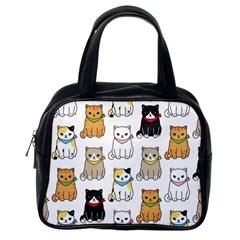Cat Kitten Seamless Pattern Classic Handbag (One Side)