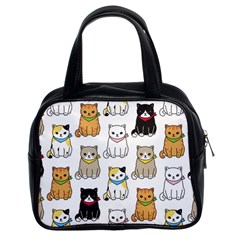 Cat Kitten Seamless Pattern Classic Handbag (two Sides)