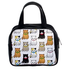 Cat Kitten Seamless Pattern Classic Handbag (Two Sides)