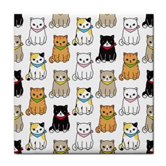 Cat Kitten Seamless Pattern Face Towel