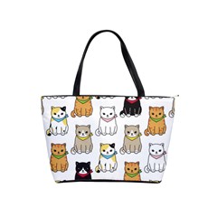 Cat Kitten Seamless Pattern Classic Shoulder Handbag