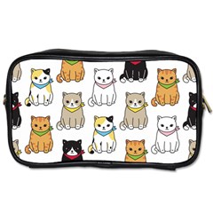 Cat Kitten Seamless Pattern Toiletries Bag (One Side)