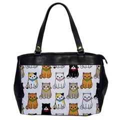 Cat Kitten Seamless Pattern Oversize Office Handbag