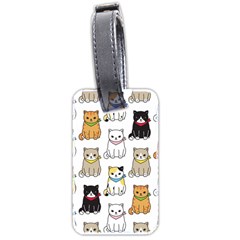 Cat Kitten Seamless Pattern Luggage Tag (two sides)