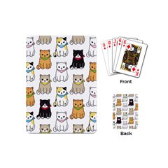 Cat Kitten Seamless Pattern Playing Cards Single Design (Mini)