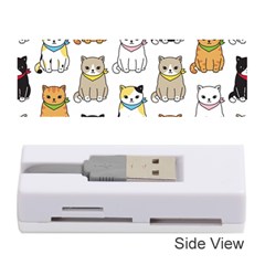 Cat Kitten Seamless Pattern Memory Card Reader (Stick)