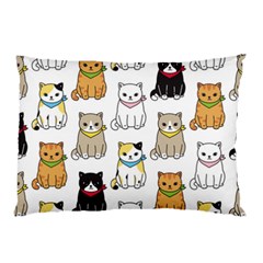 Cat Kitten Seamless Pattern Pillow Case (Two Sides)