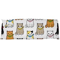 Cat Kitten Seamless Pattern Body Pillow Case Dakimakura (Two Sides)
