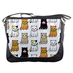 Cat Kitten Seamless Pattern Messenger Bag
