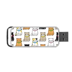 Cat Kitten Seamless Pattern Portable USB Flash (Two Sides)