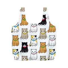 Cat Kitten Seamless Pattern Full Print Recycle Bag (M)