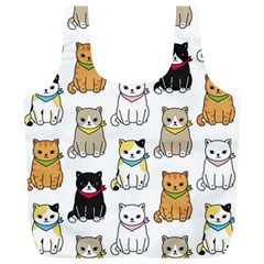 Cat Kitten Seamless Pattern Full Print Recycle Bag (XL)