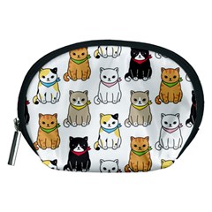 Cat Kitten Seamless Pattern Accessory Pouch (Medium)