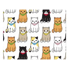 Cat Kitten Seamless Pattern Double Sided Flano Blanket (large)  by Vaneshart