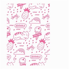 Cute Girly Seamless Pattern Small Garden Flag (two Sides) by Vaneshart