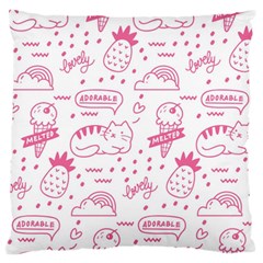 Cute Girly Seamless Pattern Standard Flano Cushion Case (one Side)