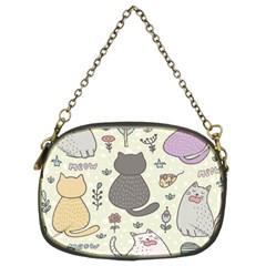 Funny Cartoon Cats Seamless Pattern  Chain Purse (two Sides) by Vaneshart