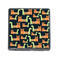 Seamless Pattern With Cats Memory Card Reader (square 5 Slot)