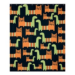 Seamless Pattern With Cats Shower Curtain 60  X 72  (medium)  by Vaneshart