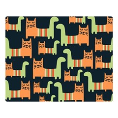 Seamless Pattern With Cats Double Sided Flano Blanket (large)  by Vaneshart