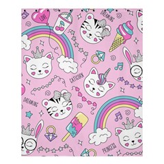 Beautiful Cute Animals Pattern Pink Shower Curtain 60  X 72  (medium) 