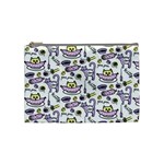 Hand Drawn Cute Cat Pattern Cosmetic Bag (Medium) Front