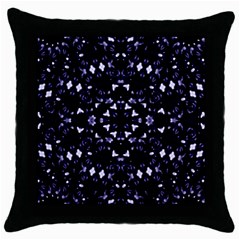 Dark Blue Ornament Pattern Design Throw Pillow Case (black) by dflcprintsclothing