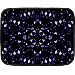Dark Blue Ornament Pattern Design Fleece Blanket (mini) by dflcprintsclothing