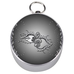 Decorative Clef, Zentangle Design Silver Compasses by FantasyWorld7
